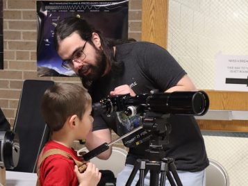 UM Astronomy Graduate Students at Outreach Event 